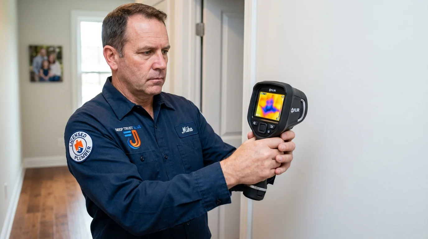 Thermal imaging leak detection by Johns Plumbing LLC in Matamoras